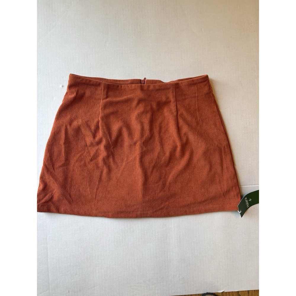 halara Orange Corduroy Mini Skort Women's Large Short Solid New With Tag - Picture 3 of 9